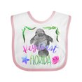 thumbnail image 1 of Inktastic Key West Florida Cute Swimming Manatee Boys or Girls Baby Bib, 1 of 4