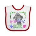 thumbnail image 1 of Inktastic Key West Florida Cute Swimming Manatee Boys or Girls Baby Bib, 1 of 4