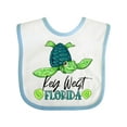 thumbnail image 1 of Inktastic Key West, Florida Happy Sea Turtle Boys or Girls Baby Bib, 1 of 4