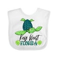 thumbnail image 1 of Inktastic Key West, Florida Happy Sea Turtle Boys or Girls Baby Bib, 1 of 4