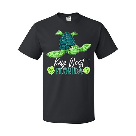 Inktastic Key West, Florida Happy Sea Turtle T-Shirt