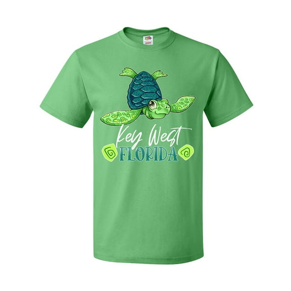 Inktastic Key West, Florida Happy Sea Turtle T-Shirt
