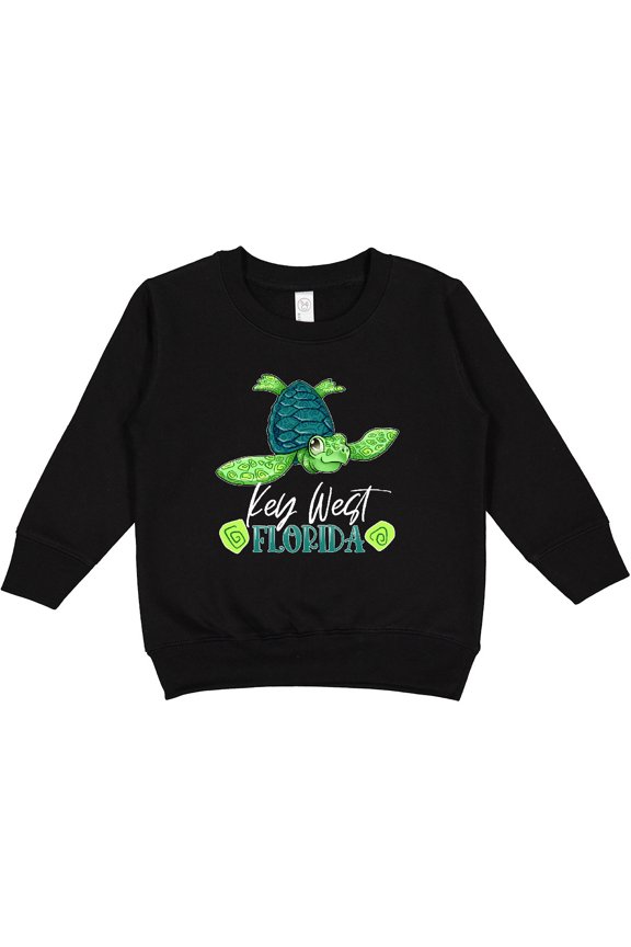Key West, Florida Happy Sea Turtle Toddler Sweatshirt