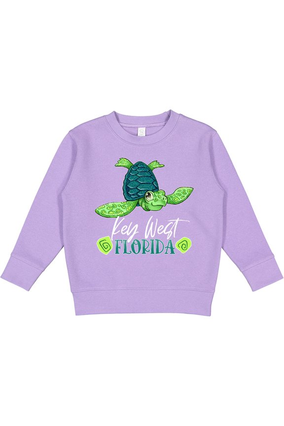 Key West, Florida Happy Sea Turtle Toddler Sweatshirt