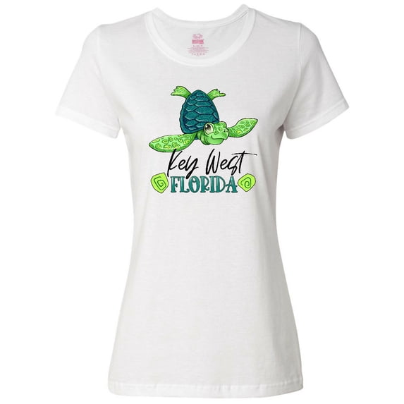 Inktastic Key West, Florida Happy Sea Turtle Women's T-Shirt