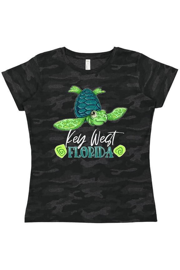 Key West, Florida Happy Sea Turtle Women's T-Shirt