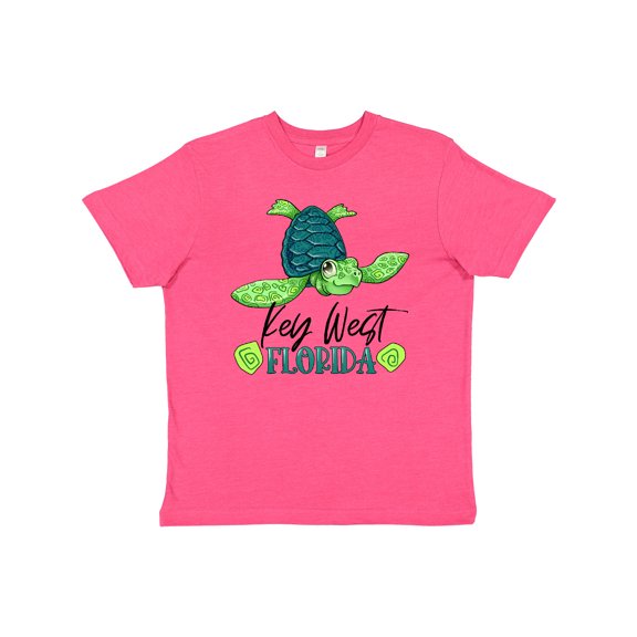 Inktastic Key West, Florida Happy Sea Turtle Youth T-Shirt