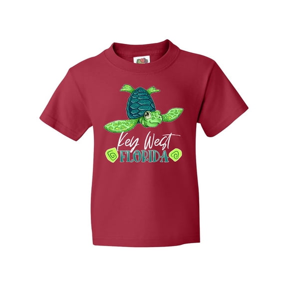 Inktastic Key West, Florida Happy Sea Turtle Youth T-Shirt