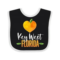 Inktastic Key West Florida Orange in Heart Boys or Girls Baby Bib