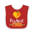 thumbnail image 1 of Inktastic Key West Florida Orange in Heart Boys or Girls Baby Bib, 1 of 4