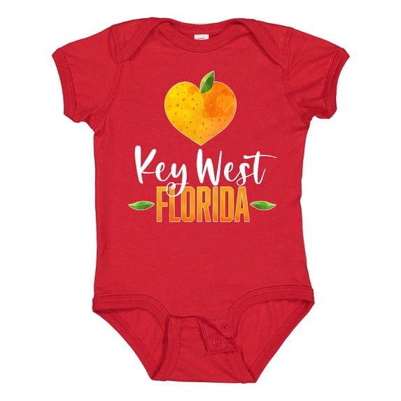 Inktastic Key West Florida Orange in Heart Boys or Girls Baby Bodysuit