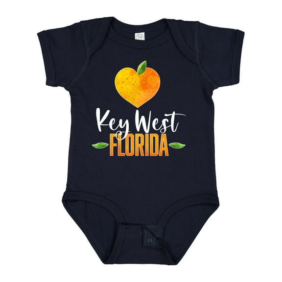 Inktastic Key West Florida Orange in Heart Boys or Girls Baby Bodysuit