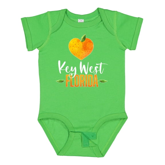 Inktastic Key West Florida Orange in Heart Boys or Girls Baby Bodysuit