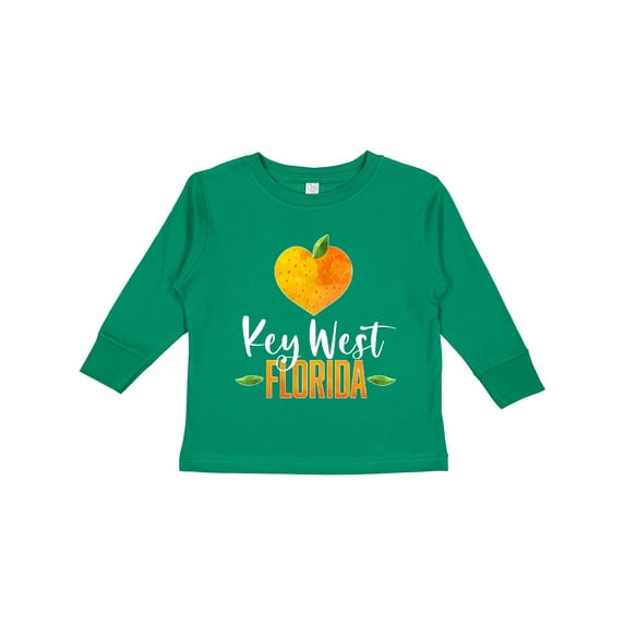 Inktastic Key West Florida Orange in Heart Boys or Girls Long Sleeve Toddler T-Shirt