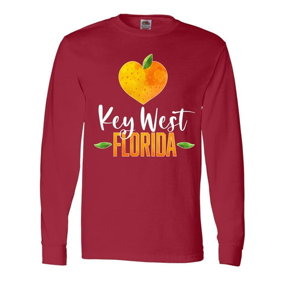 Inktastic Key West Florida Orange in Heart Long Sleeve T-Shirt
