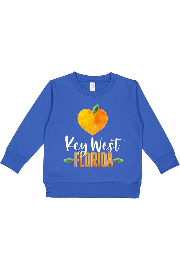Key West Florida Orange in Heart Toddler Sweatshirt
