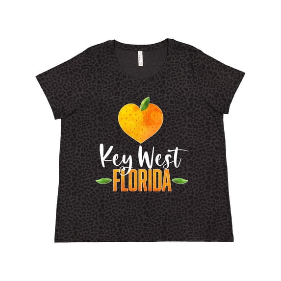 Inktastic Key West Florida Orange in Heart Women's Plus Size T-Shirt