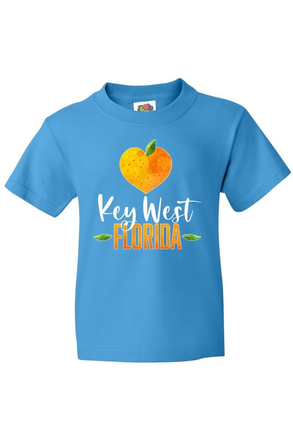 Key West Florida Orange in Heart Youth T-Shirt