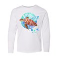 thumbnail image 1 of Inktastic Key West, Florida Swimming Sea Turtle with Bubbles Long Sleeve Youth T-Shirt, 1 of 5