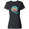 thumbnail image 1 of Inktastic Key West, Florida Swimming Sea Turtle with Bubbles Women's T-Shirt, 1 of 5