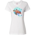 thumbnail image 1 of Inktastic Key West, Florida Swimming Sea Turtle with Bubbles Women's T-Shirt, 1 of 5