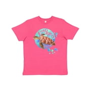 Inktastic Key West, Florida Swimming Sea Turtle with Bubbles Youth T-Shirt