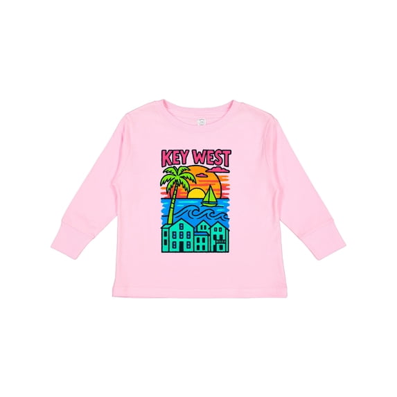 Inktastic Key West Sunset Tropical Vibes Boys or Girls Long Sleeve Toddler T-Shirt