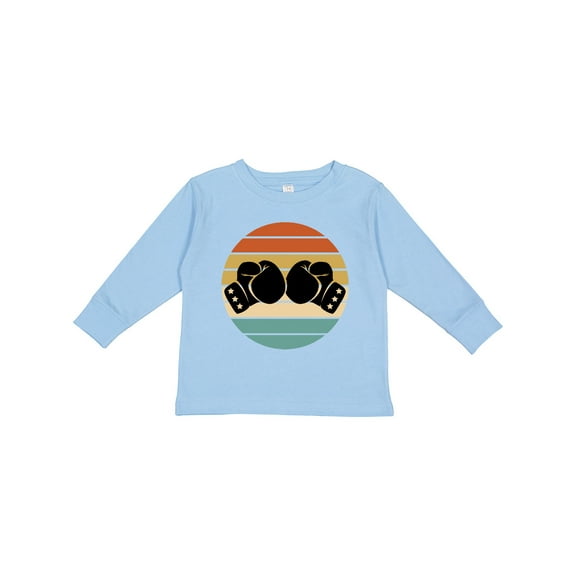 Inktastic Kickboxing Boxing Gloves Boys or Girls Long Sleeve Toddler T-Shirt