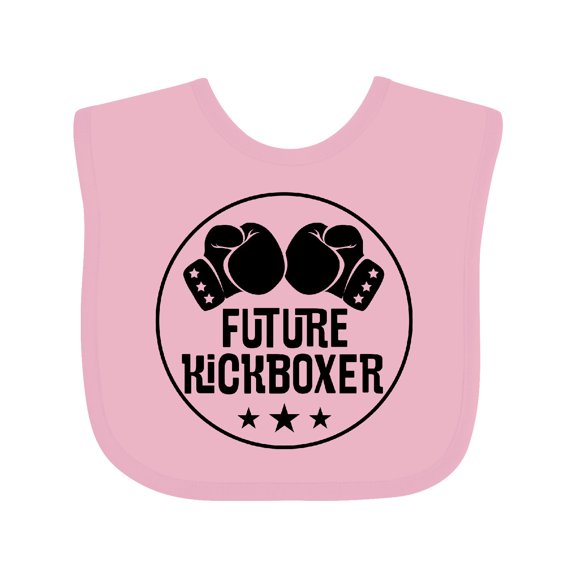 Inktastic Kickboxing Future Kickboxer Boys or Girls Baby Bib