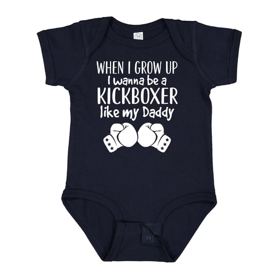 Inktastic Kickboxing Future Kickboxer Like Daddy Boys or Girls Baby Bodysuit