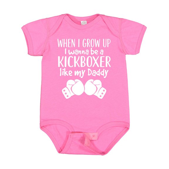 Inktastic Kickboxing Future Kickboxer Like Daddy Boys or Girls Baby Bodysuit