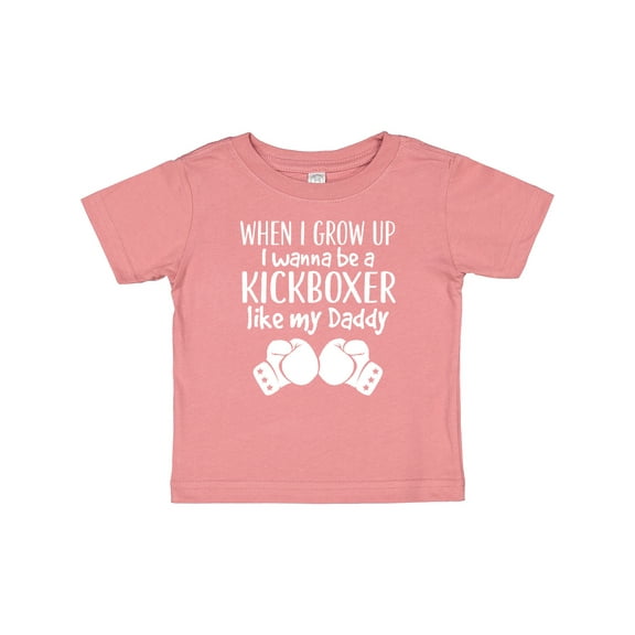 Inktastic Kickboxing Future Kickboxer Like Daddy Boys or Girls Baby T-Shirt