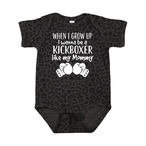 Inktastic Kickboxing Future Kickboxer Like Mommy Boys or Girls Baby Bodysuit