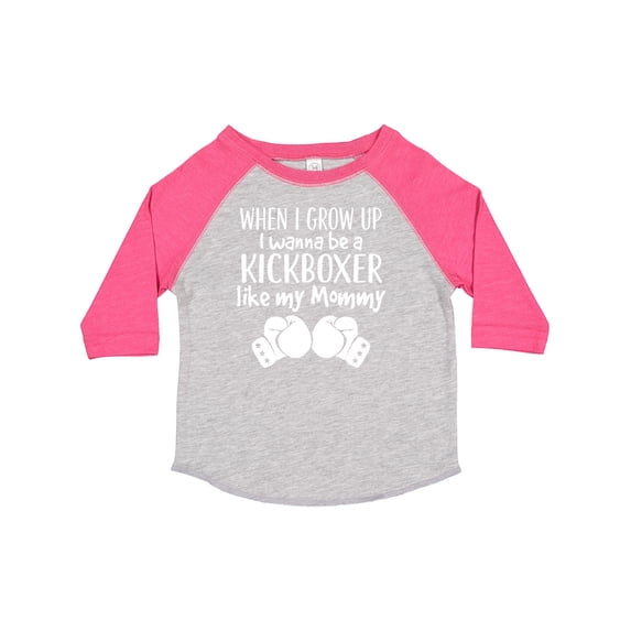 Inktastic Kickboxing Future Kickboxer Like Mommy Boys or Girls Toddler T-Shirt