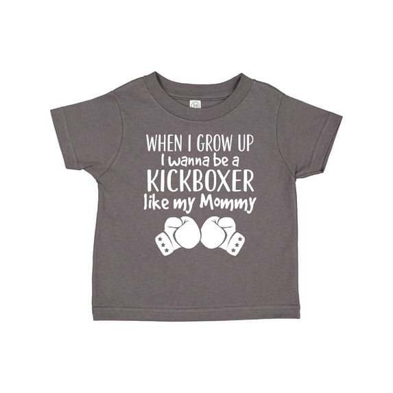 Inktastic Kickboxing Future Kickboxer Like Mommy Boys or Girls Toddler T-Shirt