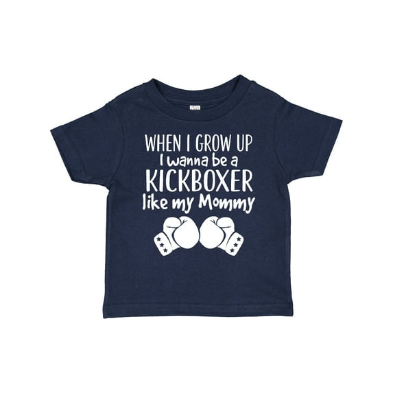 Inktastic Kickboxing Future Kickboxer Like Mommy Boys or Girls Toddler T-Shirt