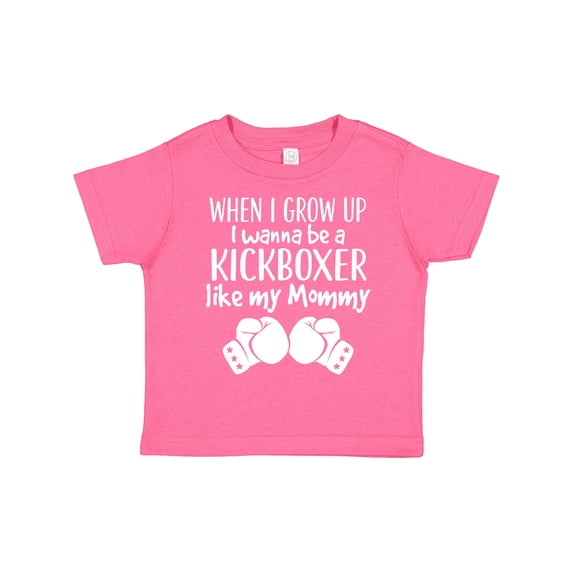 Inktastic Kickboxing Future Kickboxer Like Mommy Boys or Girls Toddler T-Shirt