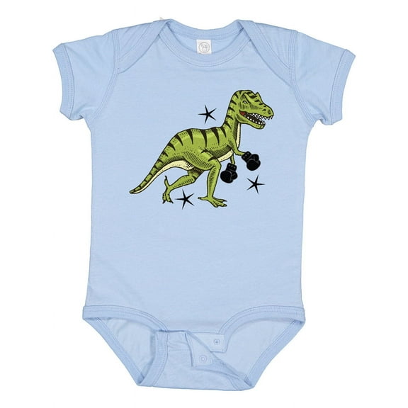 Inktastic Kickboxing Muay Thai Dinosaur Boxer Boys or Girls Baby Bodysuit