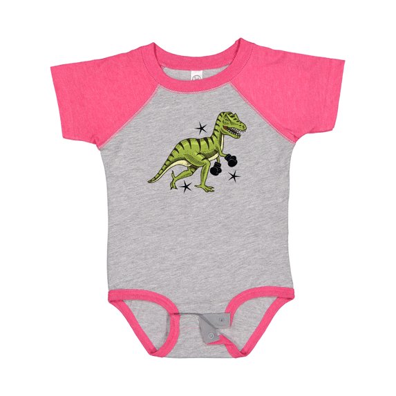 Inktastic Kickboxing Muay Thai Dinosaur Boxer Boys or Girls Baby Bodysuit