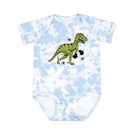 Inktastic Kickboxing Muay Thai Dinosaur Boxer Boys or Girls Baby Bodysuit