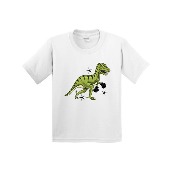 Inktastic Kickboxing Muay Thai Dinosaur Boxer Youth T-Shirt