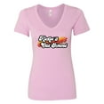 thumbnail image 1 of Inktastic Kickin' It Old School with Weathered Retro Stripe Women's V-Neck T-Shirt, 1 of 5
