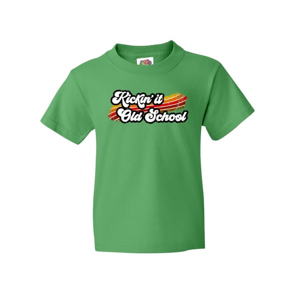 Inktastic Kickin' it Old School with Weathered Retro Stripe Youth T-Shirt