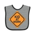 thumbnail image 1 of Inktastic Kid at Work Construction Sign Boys or Girls Baby Bib, 1 of 4