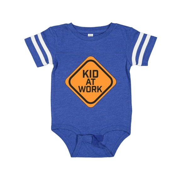 Inktastic Kid at Work Construction Sign Boys or Girls Baby Bodysuit