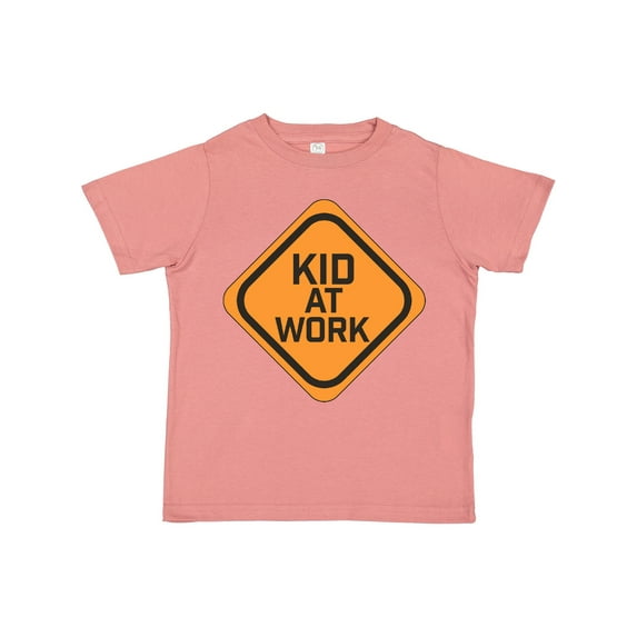 Inktastic Kid at Work Construction Sign Boys or Girls Toddler T-Shirt