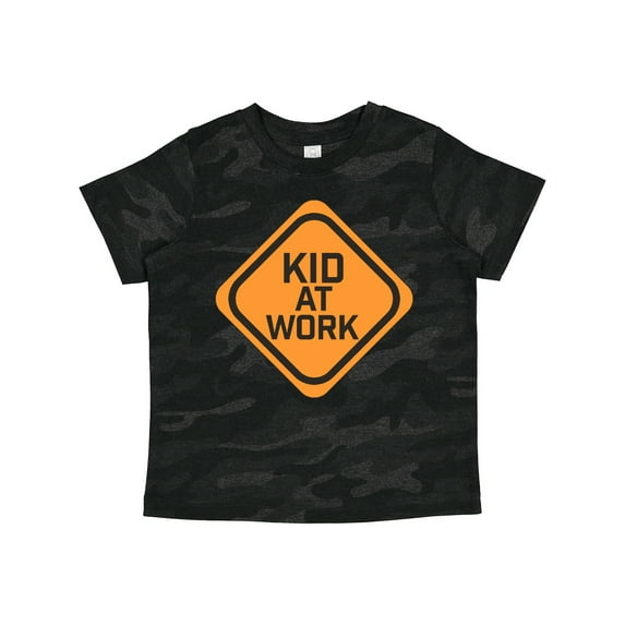 Inktastic Kid at Work Construction Sign Boys or Girls Toddler T-Shirt