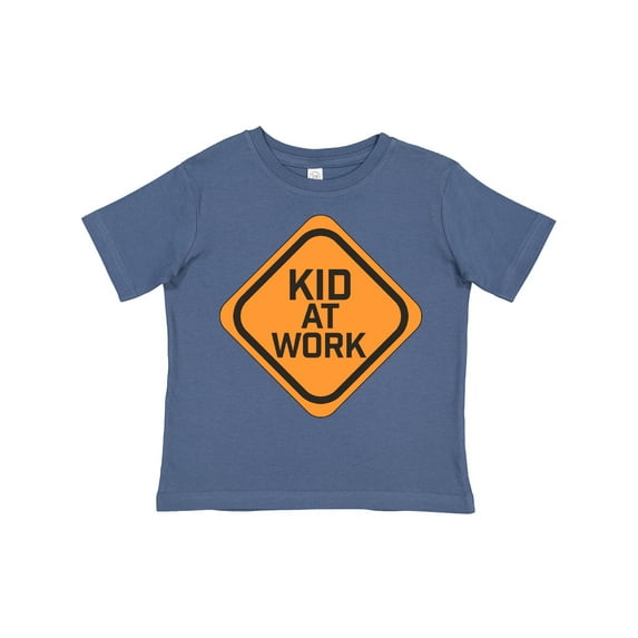 Inktastic Kid at Work Construction Sign Boys or Girls Toddler T-Shirt