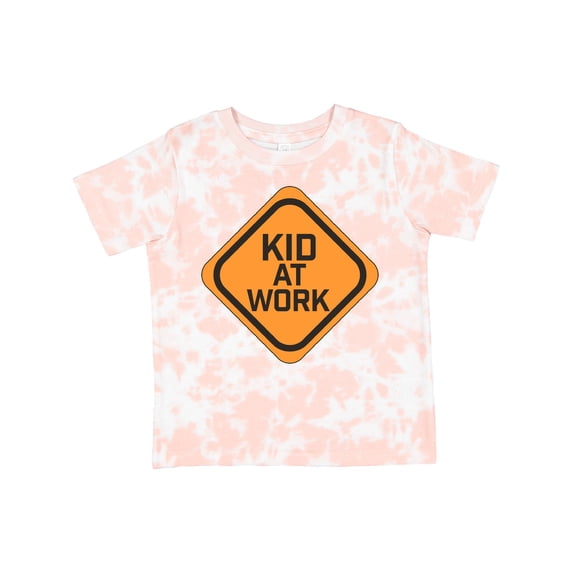 Inktastic Kid at Work Construction Sign Boys or Girls Toddler T-Shirt