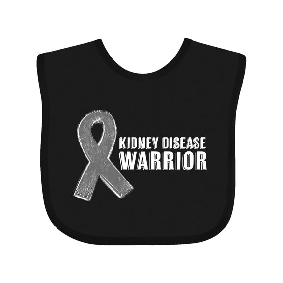 Inktastic Kidney Disease Warrior Boys or Girls Baby Bib
